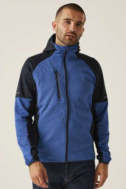 Hybridní stretchová fleecová bunda s kapucí