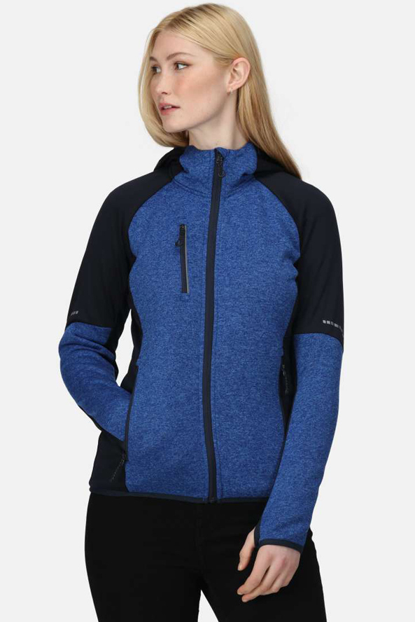 Dámská hybridní stretchová fleecová bunda s kapucí